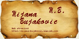 Mijana Bujaković vizit kartica